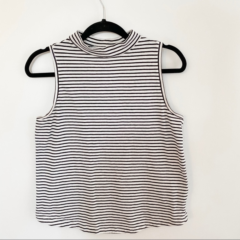 Universal Thread Striped High-Neck Tank Top